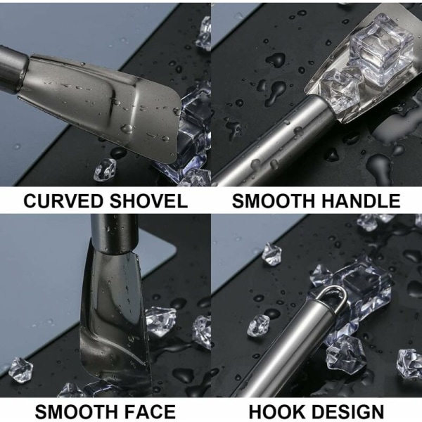 Køleskabsskraber Køkken Køleskab skovl Rustfrit stål Isskraber Afrimningsske 2 stk.