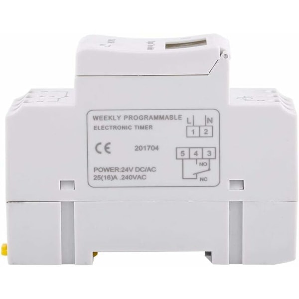Digital Programmerbar Timer LCD Display Ugentlig Programmerbar Tidsafbryder Forsinkelsesrelæ 16 Til & 16 Fra Timer (24V)