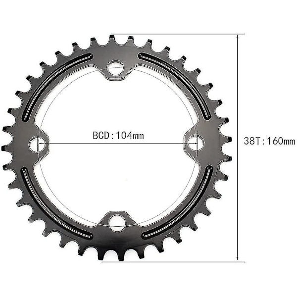 38t Smal smal kedjehjul 104 Bcd Enstaka kedjehjul Med 9 10 11 Hastighet För Landsvägscykel Mountainbike Bmx Mtb