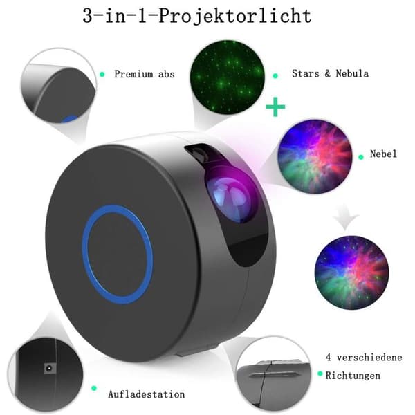 Stjernehimmelprojektor, LED-stjernelysprojektor natlampe til børn, LED-stjernelampe festgave