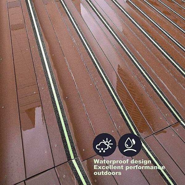 Sunrain liukueste hohtava pimeässä portaiden askelma teippi (2\" x 17\" x 2 rullaa)