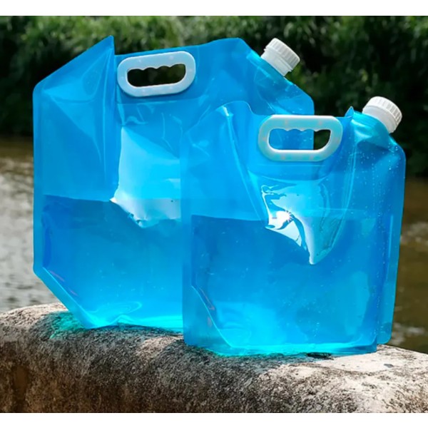 2 stycken 10L hopfällbar behållare Hydration Blåsa Camping vattensäck Behållare hopfällbar Camping dricksvattenpåse