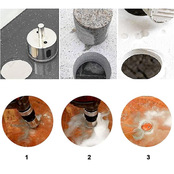 6 mm diamantborrkrona kakelborr murverktyg för sten glas 12-pack