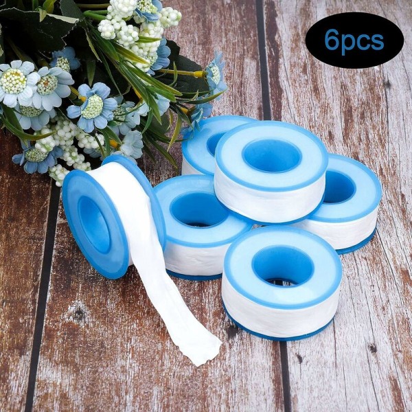 Ptfe-vattenrör VVS Teflon-rörledningsfogtätningsband för duschslangshuvud 6 rullar 3/4 tum (18 m)