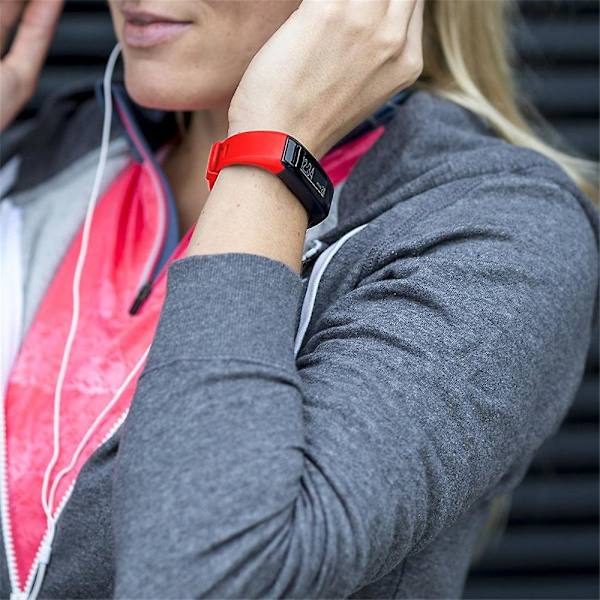 För Garmin Vivosmart Hr SilikonbandRöd