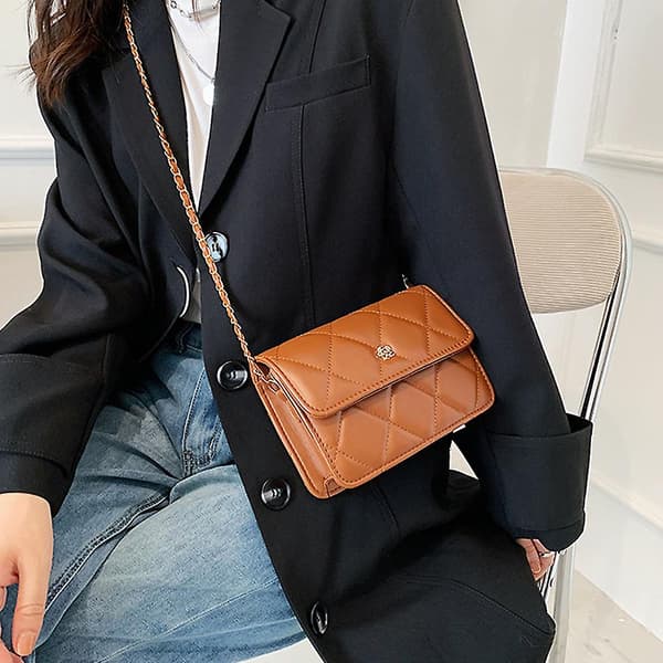 Crossbody-väskor för kvinnor, clutchväska, handväskor, damplånbok, kedjeremsväska