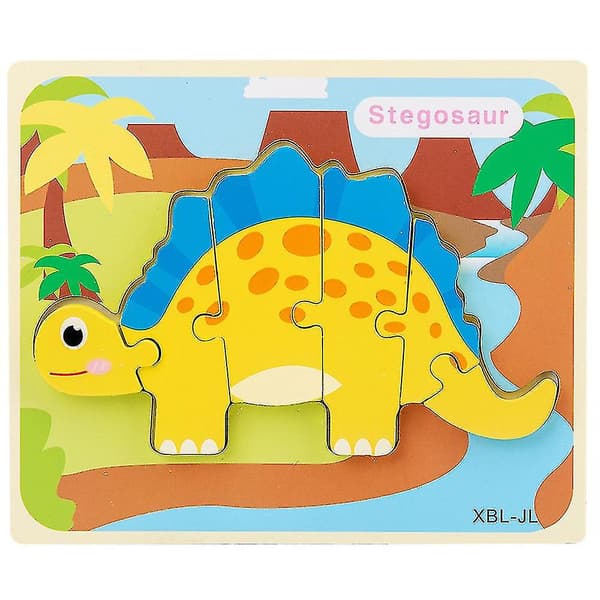 Børn 3D Dinosaur Træ Intelligent Pædagogisk Legetøj