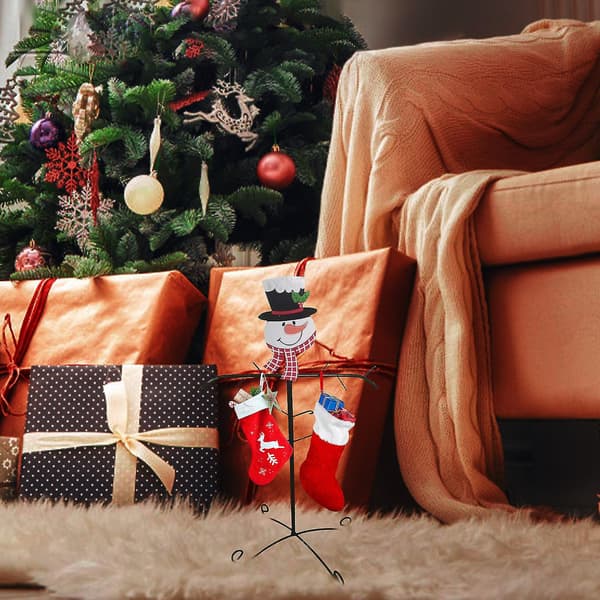 Julstrumpa Stativ med Jultomte Dekoration, Frittstående