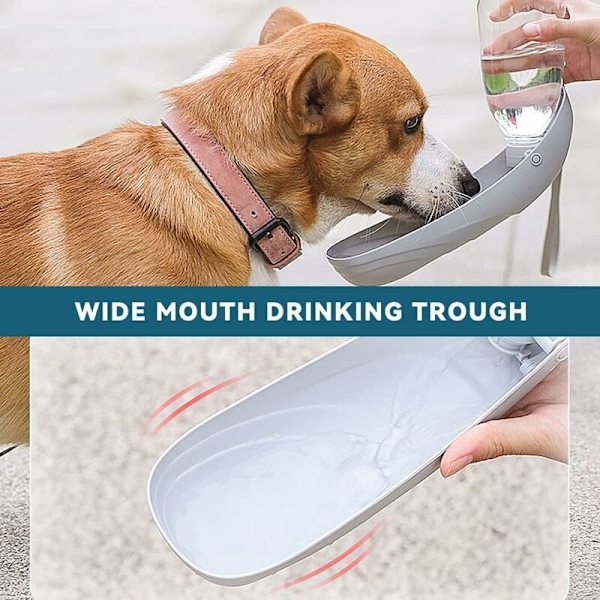 Vattenflaska för hund, promenadvattenflaska, hopfällbar vattenflaska för hund, resvattenflaska för hund, 550 ml, stor kapacitet, ABS-vask