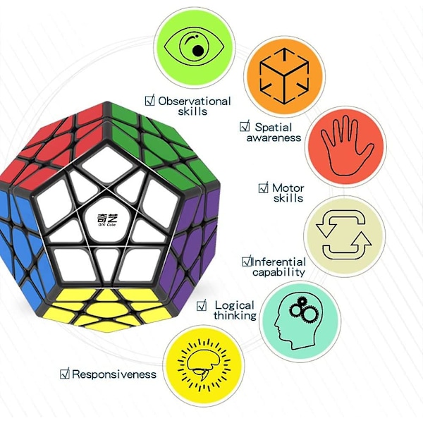 Megaminx-kuutio, 3x3x3 Pentagonal Speed Cube Dodekahedron Magic Cube Puzzle Leikki