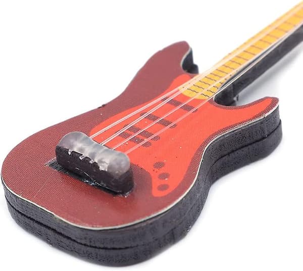5 stycken handgjorda 1:12 instrument elektrisk gitarr för dockhusmöbler Mini Mini