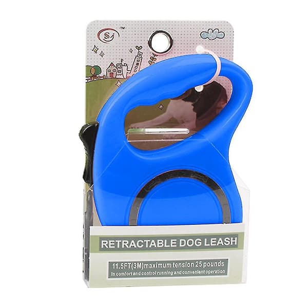 3 m indragbart hundkoppel med ring Rose Red