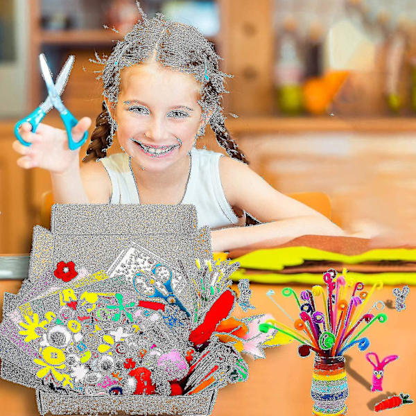 Barnens DIY Handgjorda Collage Konst 14-delad Set