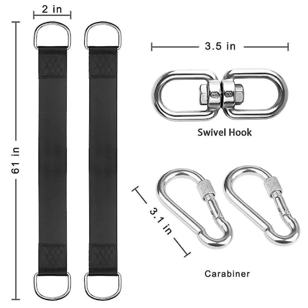 Tree Swing Sling - Extra stark 1,5 m/5ft hängmatta rem som rymmer 2200 lbs sele