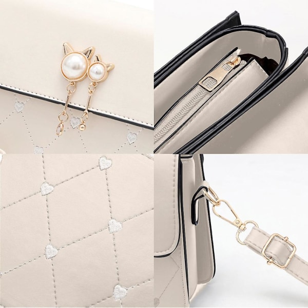 Vårens nya mode Axelväska version av Cat Head Single Shoulder Crossbody Bag Candy Color
