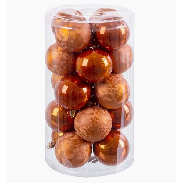 Julgranskulor Koppar Plast 6 x 6 x 6 cm (20 stycken)