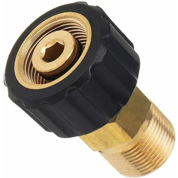 Højtryksrenserforbindelse, M22 x 15 mm hungevind til M22 x 14 mm han-gevind Quick Connect Højtryksrenseradapterdele