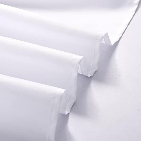 Duschdraperi 71 x 71 tum, vattentät duschdraperi i polyester med krokar, vit