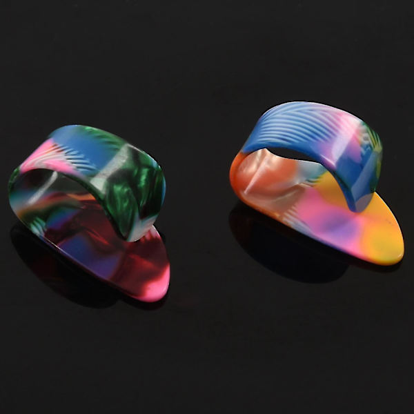 2 st finger tumme gitarr plektrum plectrum tillbehör slumpmässiga färger-1