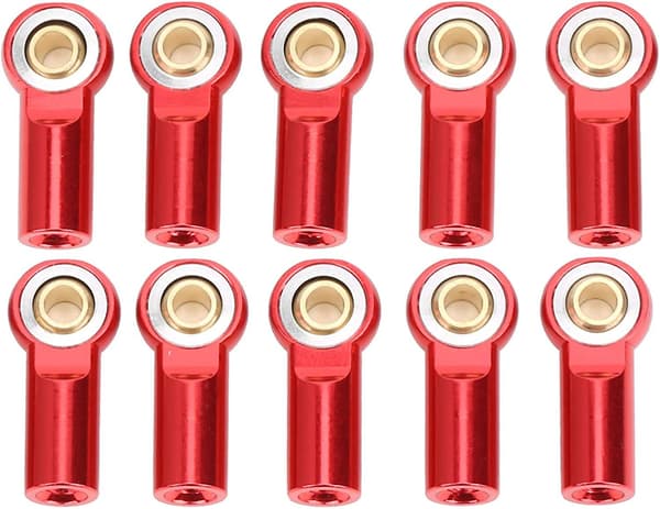 Rc kulled, 10-pack, R/C bilspänningslänk, metallkulled tillbehör (röd)