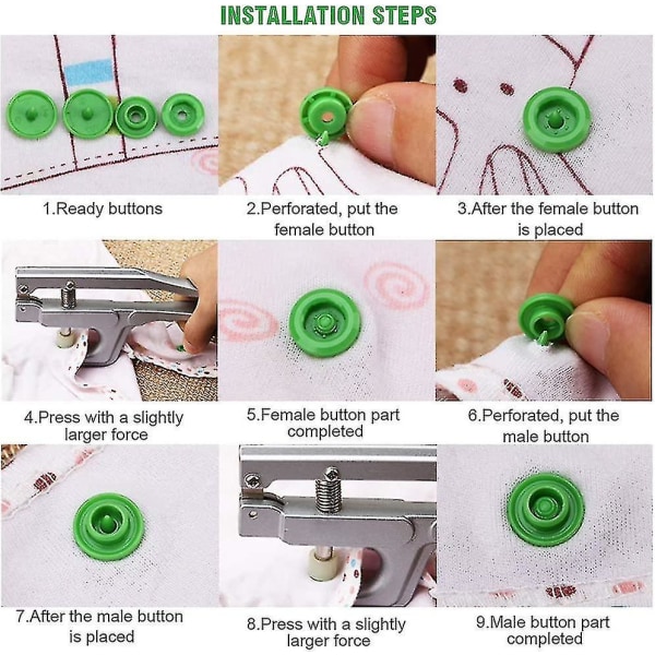 360 Set 24 Färger T5 Snaps + Snaps Tänger För Alla Sorter Av Diy Kläder Hantverk Yo