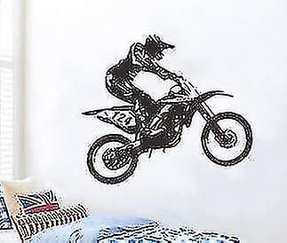 Svart cool motorcykel väggdekal