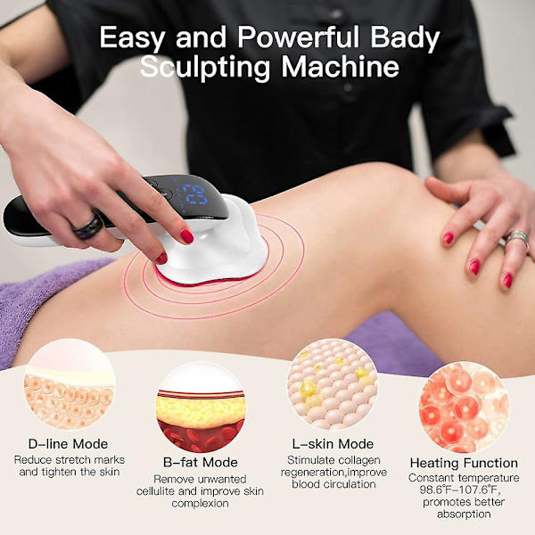 2023 uppgraderad cellulitmassager 4 i 1 kroppsskönhetsmaskin för mage lår höftben idealisk present till mamma
