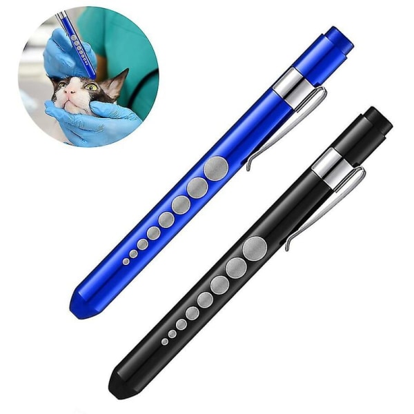 2 kuglepenne, lommelygtepenne, aluminiumslegeringspenne, LED lyspenne, lommelygtepenne