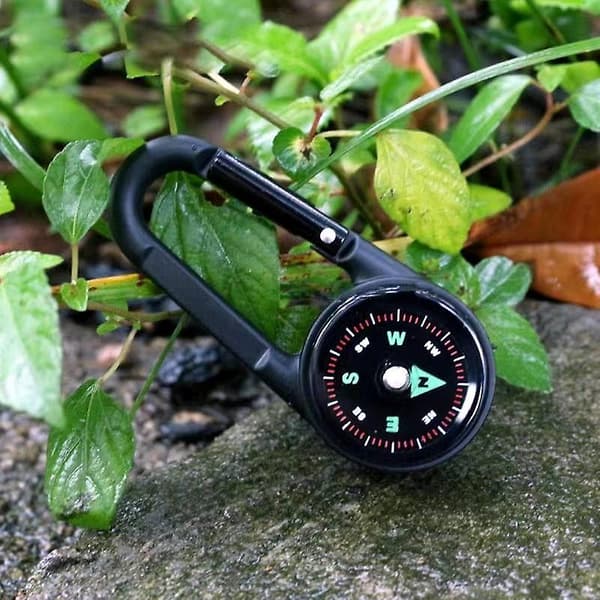 Kompass Vandring - Mini Kompass Nyckelring För Ryggsäckar - Fickkompass Termometer Nyckelring Nyckelringar Utomhus Camping