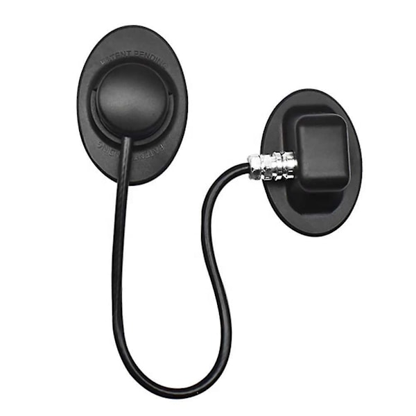 Kylskåpslås, barnsäkerhetsskåp, kylskåpsbegränsningslås med magnetnyckel för att hålla lådor (2-pack, svart)