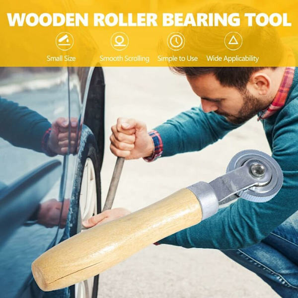 Handtag Trähandtag Roller Pannverktyg Lager Pneumatisk Slang Däck Reparationsverktyg Patch Kit