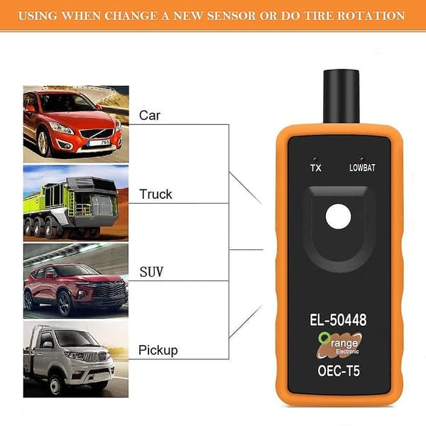 El50448 Tpms Orange Oec-t5, Opel Rdks Learning System El 50448 Däcktrycksmätare, El-50448 Tpms Sensoraktivering