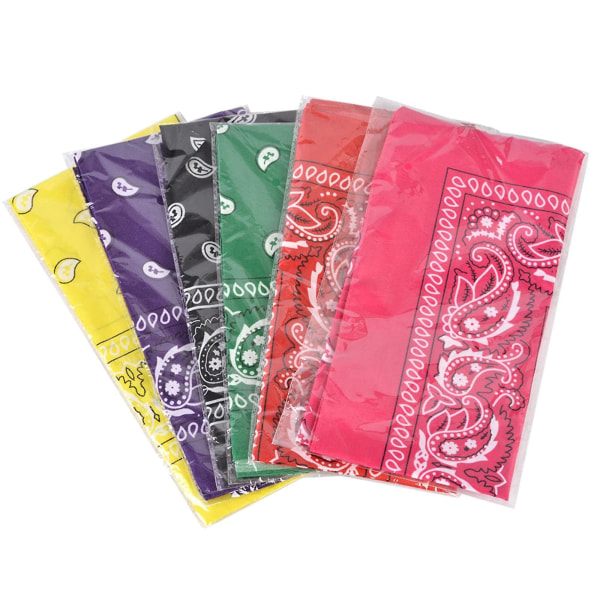 Unisex Fyrkantiga Paisley Bandanas Hip Hop Modetyg Ride Mask Huvudband För Kvinnor Flickor Sport Hårband Halsdukar