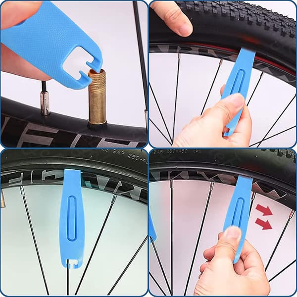 3-pack cykel däck spak verktyg, professionell däckbyte och slangbyte blå