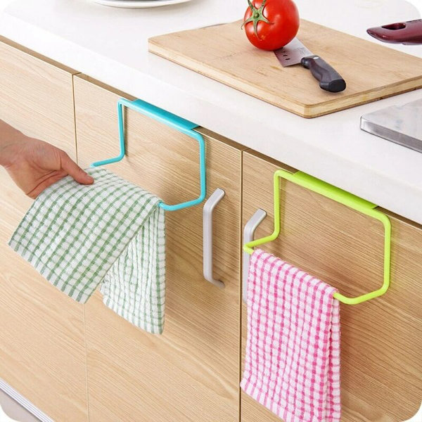 Håndklædeholder Hanger Opbevaringshylde Badeværelse Køkken Skab Hanger Køkken Badeværelse Tilbehør Gadget Køkkenværktøj Grøn