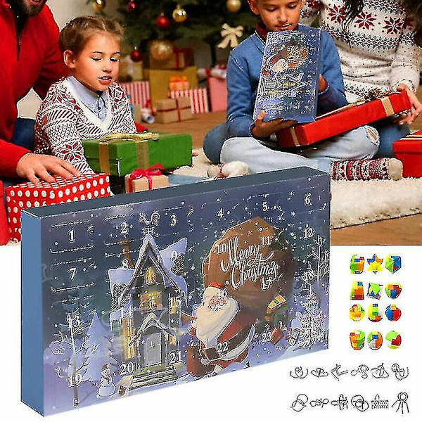 24 st julpussel Adventskalender Hjärnteaser Leksak Nedräkningskalender C