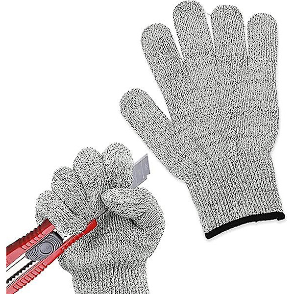 Anti-cut handskar, arbetshandskar, livsmedelskvalitet högpresterande skyddsnivå 5, träkapning (medium)