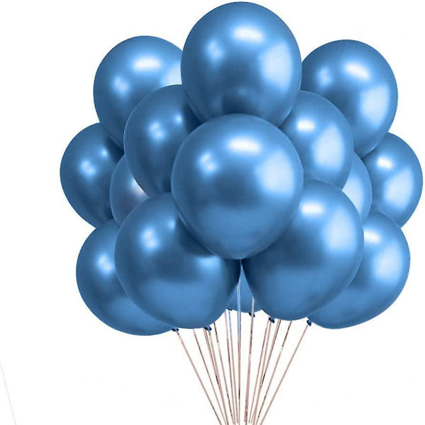 50-pak 12\" Latex Metallic Balloner til Bryllup, Fødselsdag, Babyshower, Julefest Dekorationer