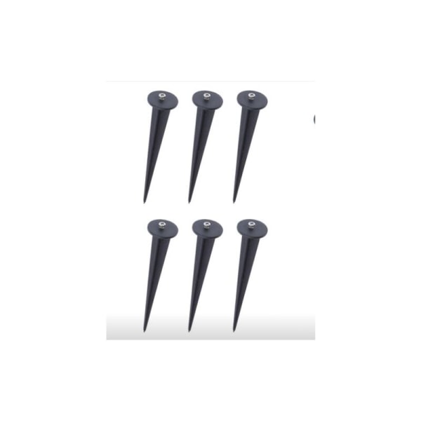 Black Plastic Garden Stake - Lamp Holder 6 Pack，??35X160mm