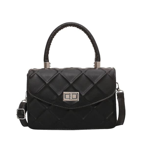 Små axelväskor och handväskor för kvinnor Crossbody-väskor med skjutkedja Strapblack