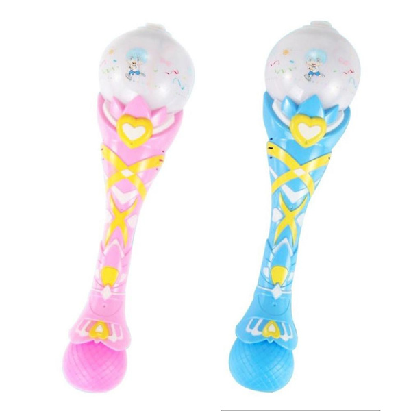 Elektrisk Bubbelstav med Ljus och Musik - Automatisk Bubbelblåsare för Barnleksak med Bubbelvätska