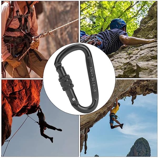 30KN Kolstål Utomhus Högpresterande Karabiner