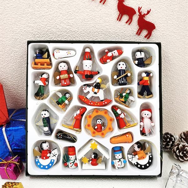 Stående adventskalender - leksaksrektangel