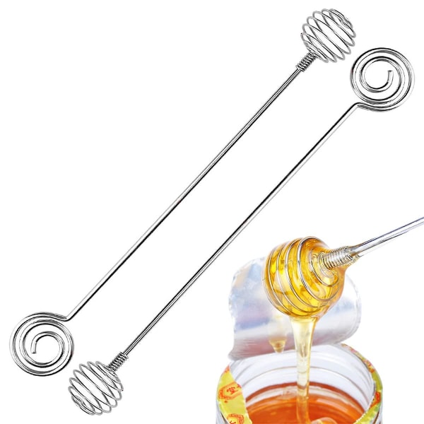 Honungsomrörarsked, köp en Få en gratis honungsdoppare av rostfritt stål sirapssked Långt skaft honungssked