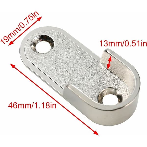 Garderoberörfäste Slutstång Tjockningsfäste (2-pack)