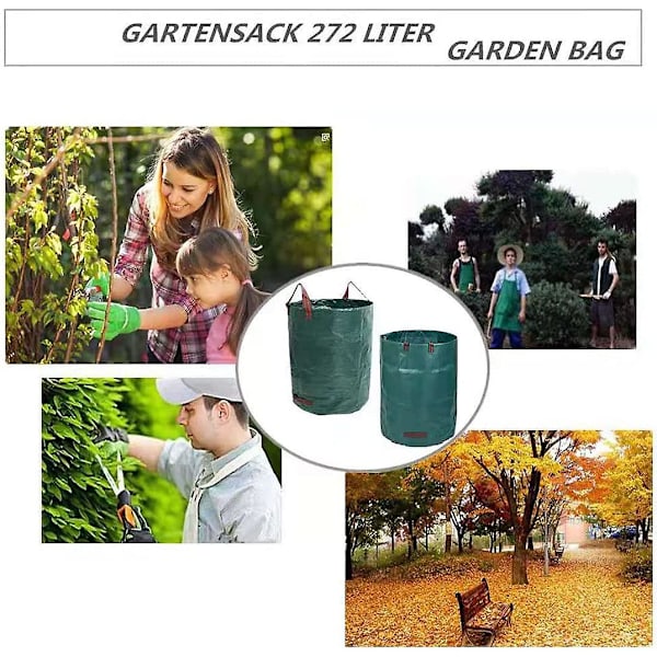 Havegårdsbladposer Genanvendelige Haveaffaldsposer Med Håndværkshandsker Til Camping, Havearbejde, Terrasse, Have, Vaskeri Og Affald 72 Gallon Pakke Med 2