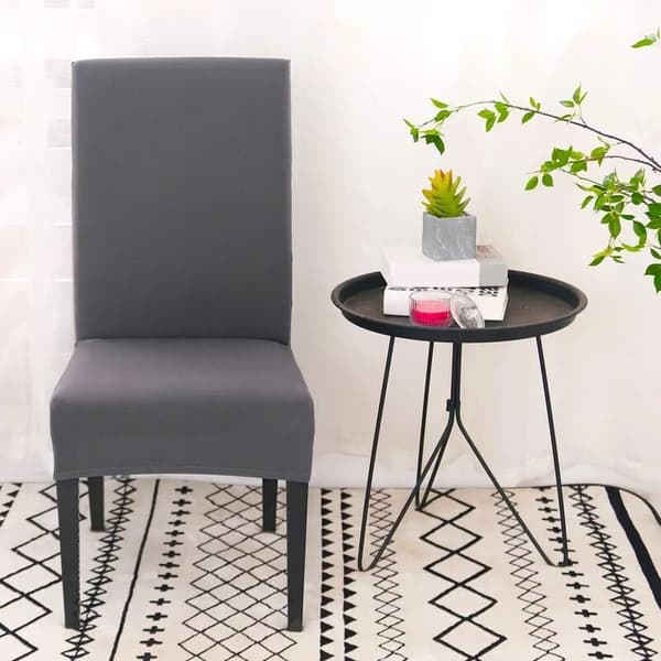 Set 4 kpl tuolinpäällisiä. Elastiset tuolinpäälliset harmaaksi tuoleille