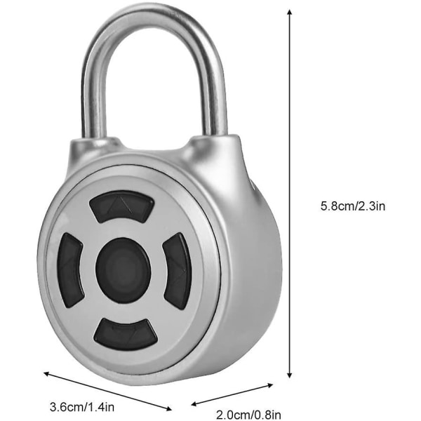 Bluetooth Fingeravtryckslås Universell Mini Trådlös Metall Bluetooth Hänglås med App-kontroll