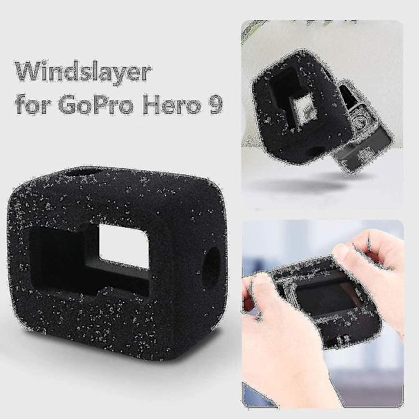 Windslayer- case för Gopro 10 Hero 9 Vindtätt brusreducerande case