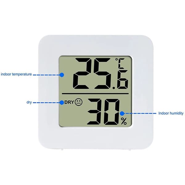 4 stk. LCD intelligent hygrometer, stue termometer, digitalt indendørs termometer til indendørs rum